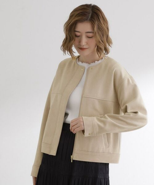 grove / グローブ レザーブルゾン・ジャケット | 日常を華やかにするスエード調ブルゾン | 詳細7