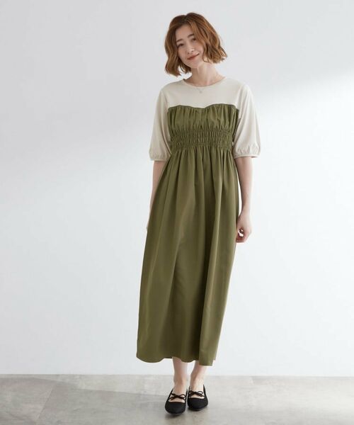 grove / グローブ ロング・マキシ丈ワンピース | 【洗える/二の腕カバー】一枚で映える！ビスチェドッキングワンピース | 詳細10