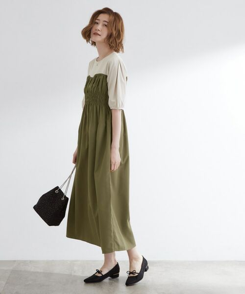 grove / グローブ ロング・マキシ丈ワンピース | 【洗える/二の腕カバー】一枚で映える！ビスチェドッキングワンピース | 詳細11