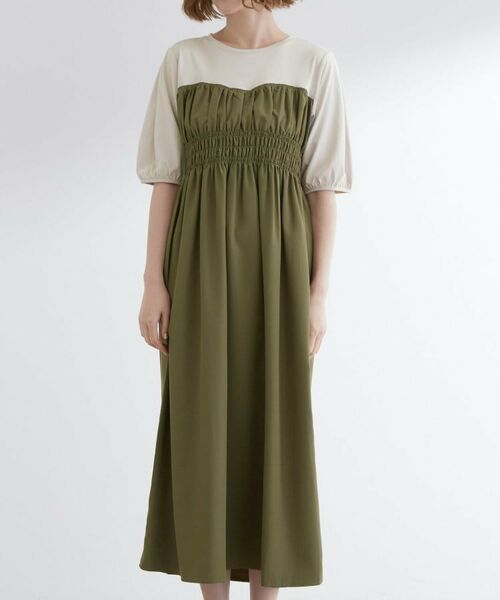 grove / グローブ ロング・マキシ丈ワンピース | 【洗える/二の腕カバー】一枚で映える！ビスチェドッキングワンピース | 詳細13