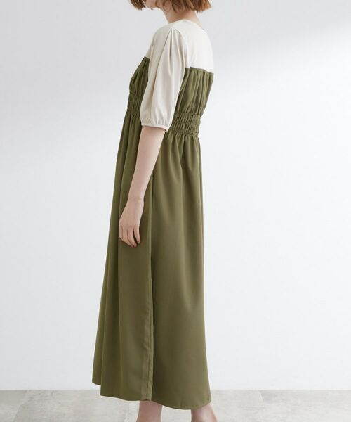 grove / グローブ ロング・マキシ丈ワンピース | 【洗える/二の腕カバー】一枚で映える！ビスチェドッキングワンピース | 詳細14