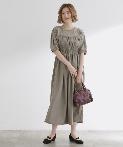 grove / グローブ ロング・マキシ丈ワンピース | 【洗える/二の腕カバー】一枚で映える！ビスチェドッキングワンピース | 詳細2