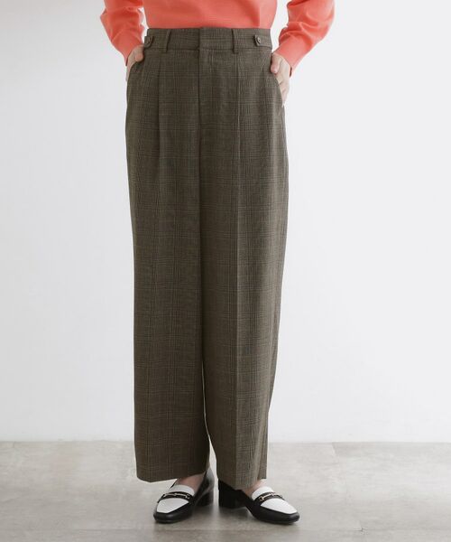grove / グローブ パンツ | 【洗える】毎日履きたいチェックワイドパンツ | 詳細1