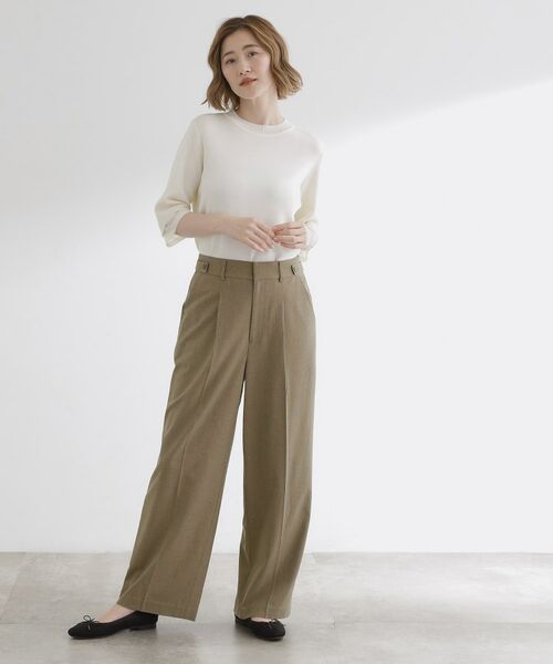 grove / グローブ パンツ | 【洗える】毎日履きたいチェックワイドパンツ | 詳細6