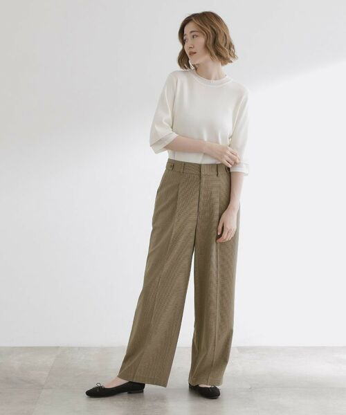 grove / グローブ パンツ | 【洗える】毎日履きたいチェックワイドパンツ | 詳細7