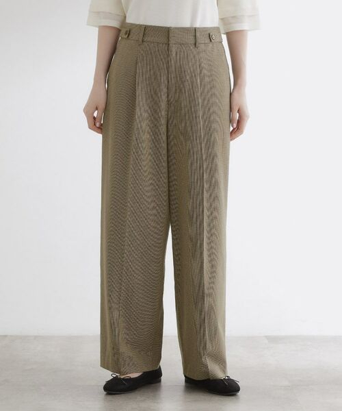 grove / グローブ パンツ | 【洗える】毎日履きたいチェックワイドパンツ | 詳細9