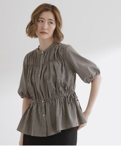 grove / グローブ シャツ・ブラウス | 【二の腕/体型カバー】メリハリシルエットが叶うシャーリングブラウス