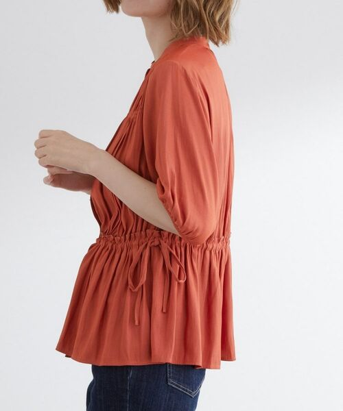 grove / グローブ シャツ・ブラウス | 【二の腕/体型カバー】メリハリシルエットが叶うシャーリングブラウス | 詳細14