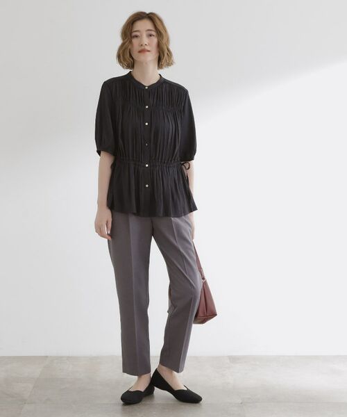 grove / グローブ シャツ・ブラウス | 【二の腕/体型カバー】メリハリシルエットが叶うシャーリングブラウス | 詳細2