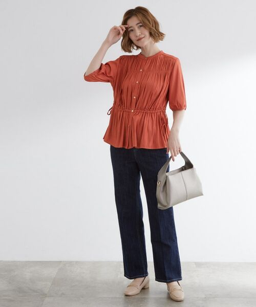 grove / グローブ シャツ・ブラウス | 【二の腕/体型カバー】メリハリシルエットが叶うシャーリングブラウス | 詳細6