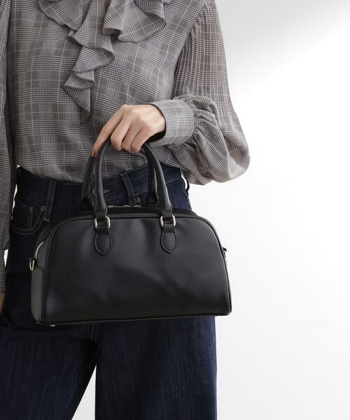grove / グローブ ボストンバッグ | スクエアシック2WAYボストン(ブラック(019))