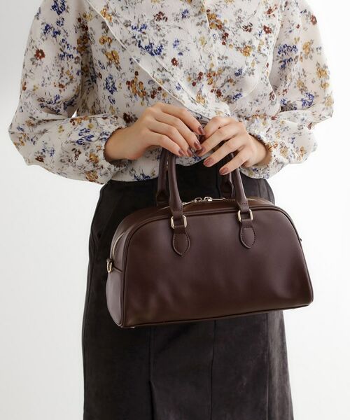 grove / グローブ ボストンバッグ | スクエアシック2WAYボストン(ブラウン(044))