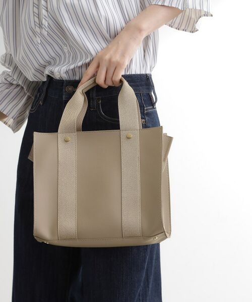 grove / グローブ トートバッグ | テープハンドルスクエア2WAYトート(グレージュ(050))