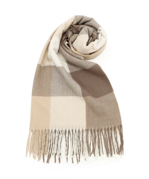 grove / グローブ マフラー・ショール・スヌード・ストール | ポリエステル大判チェックストール | 詳細1