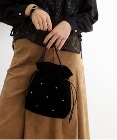 grove / グローブ ショルダーバッグ | スタッズスエード調巾着ショルダー