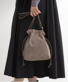 grove / グローブ ショルダーバッグ | スタッズスエード調巾着ショルダー