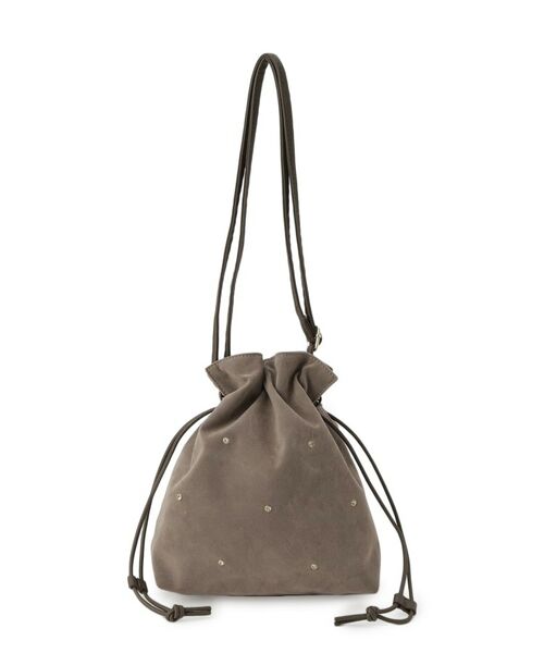grove / グローブ ショルダーバッグ | スタッズスエード調巾着ショルダー | 詳細11