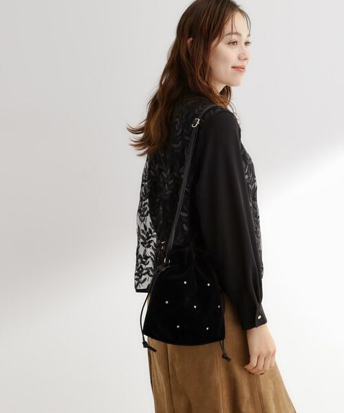 grove / グローブ ショルダーバッグ | スタッズスエード調巾着ショルダー | 詳細4