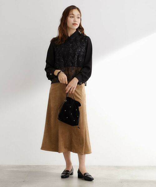 grove / グローブ ショルダーバッグ | スタッズスエード調巾着ショルダー | 詳細5