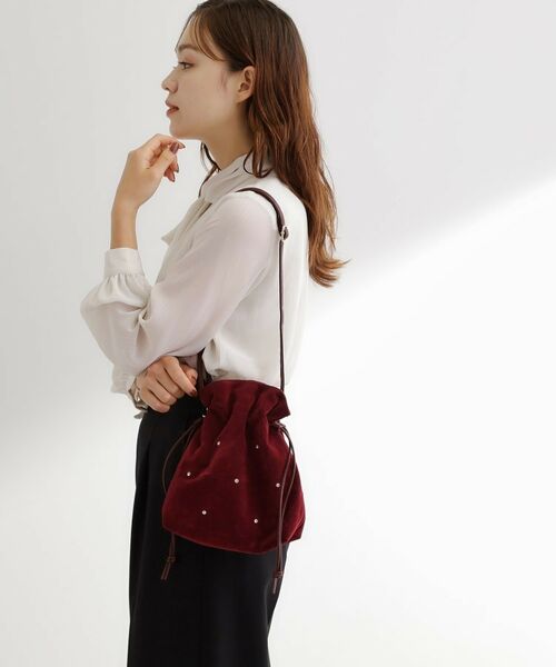 grove / グローブ ショルダーバッグ | スタッズスエード調巾着ショルダー | 詳細6