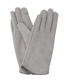grove / グローブ 手袋 | スエード調パイピングラインストーングローブ