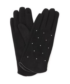 grove / グローブ 手袋 | スエード調パイピングラインストーングローブ