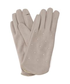 grove / グローブ 手袋 | スエード調パイピングラインストーングローブ