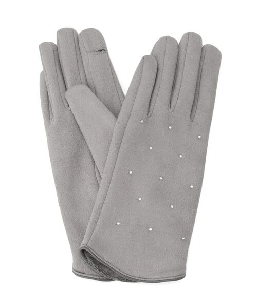 grove / グローブ 手袋 | スエード調パイピングラインストーングローブ | 詳細1