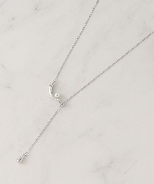 grove / グローブ ネックレス・ペンダント・チョーカー | 三日月メタルパール調スライドネックレス | 詳細1