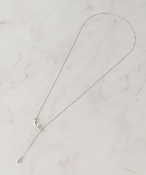 grove / グローブ ネックレス・ペンダント・チョーカー | 三日月メタルパール調スライドネックレス | 詳細2