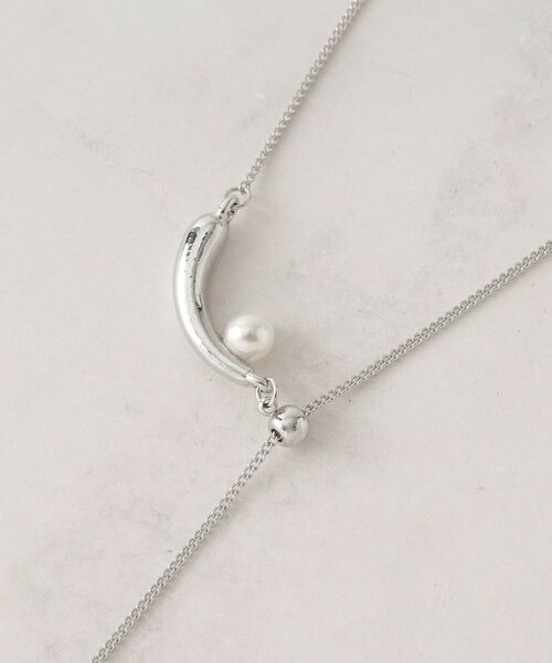 grove / グローブ ネックレス・ペンダント・チョーカー | 三日月メタルパール調スライドネックレス | 詳細3