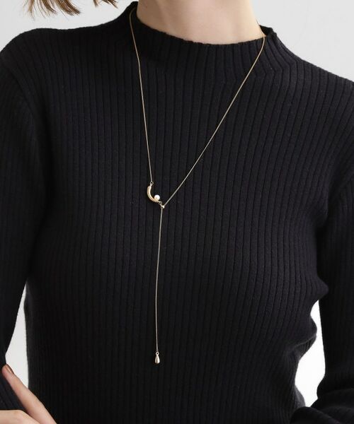 grove / グローブ ネックレス・ペンダント・チョーカー | 三日月メタルパール調スライドネックレス | 詳細5