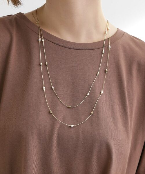 grove / グローブ ネックレス・ペンダント・チョーカー | 飛ばしメタルパール調ネックレス | 詳細5