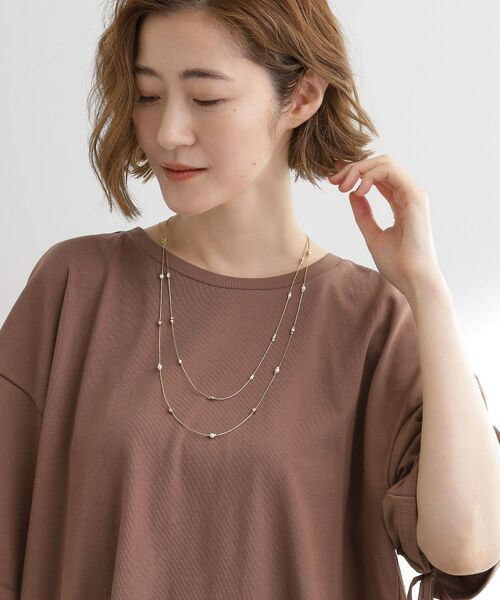 grove / グローブ ネックレス・ペンダント・チョーカー | 飛ばしメタルパール調ネックレス | 詳細6
