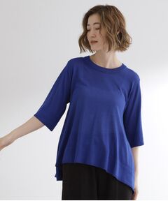 grove / グローブ ニット・セーター | 涼やか体型カバー　配色シアーニットプルオーバー