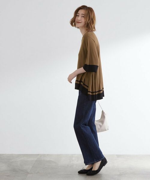 grove / グローブ ニット・セーター | 涼やか体型カバー　配色シアーニットプルオーバー | 詳細15