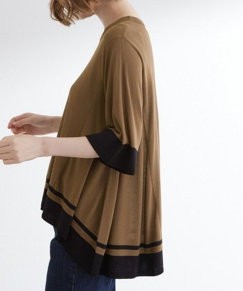 grove / グローブ ニット・セーター | 涼やか体型カバー　配色シアーニットプルオーバー | 詳細18