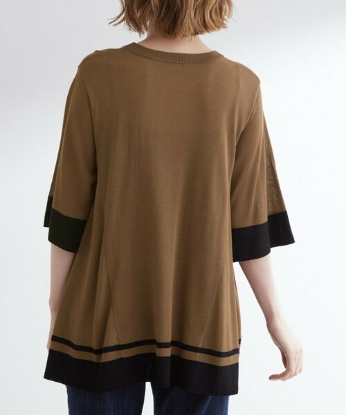 grove / グローブ ニット・セーター | 涼やか体型カバー　配色シアーニットプルオーバー | 詳細19