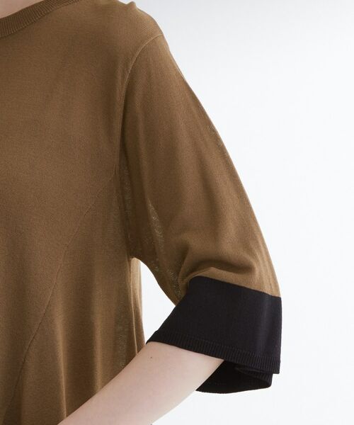 grove / グローブ ニット・セーター | 涼やか体型カバー　配色シアーニットプルオーバー | 詳細21