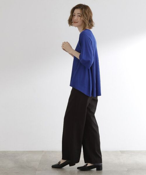 grove / グローブ ニット・セーター | 涼やか体型カバー　配色シアーニットプルオーバー | 詳細3