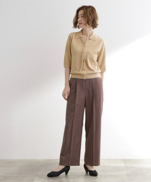 grove / グローブ ニット・セーター | 華やぐラメモールで秋先取り 衿付きプルオーバーニット | 詳細7