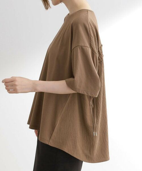 grove / グローブ カットソー | 後ろ姿で魅せる バックドロストシャーリングTシャツ | 詳細14