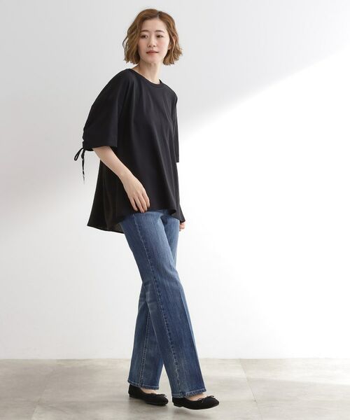 grove / グローブ カットソー | 後ろ姿で魅せる バックドロストシャーリングTシャツ | 詳細7