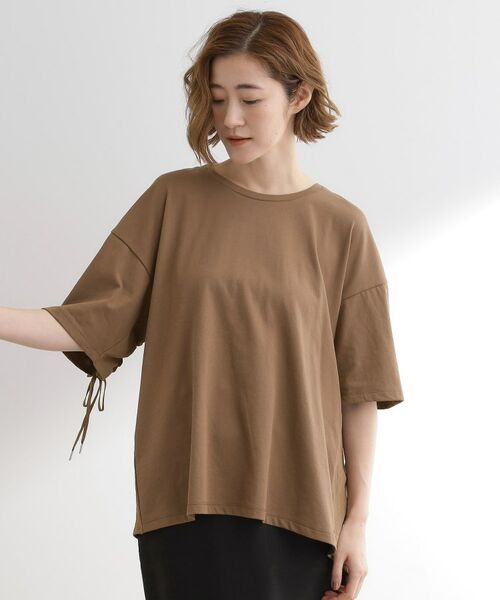 grove / グローブ カットソー | 後ろ姿で魅せる バックドロストシャーリングTシャツ | 詳細9