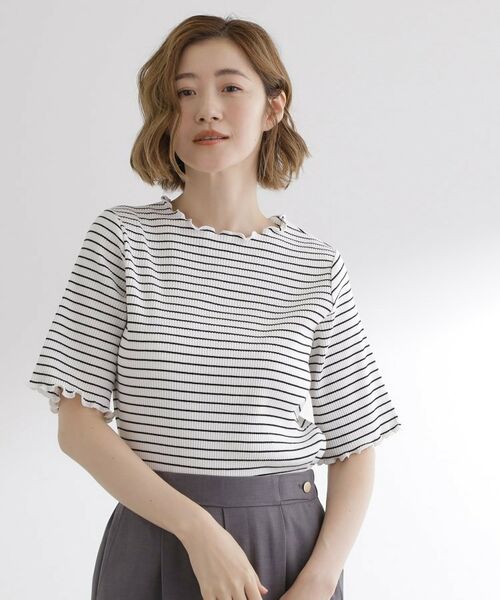 grove / グローブ カットソー | 一枚でもレイヤードでも楽しめる　マルチな5分袖プルオーバー | 詳細9