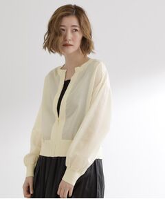 grove / グローブ レザーブルゾン・ジャケット | 軽やかに秋先取り　ブルゾン感覚で着られるカーディガン