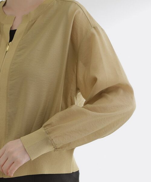 grove / グローブ レザーブルゾン・ジャケット | 軽やかに秋先取り　ブルゾン感覚で着られるカーディガン | 詳細17