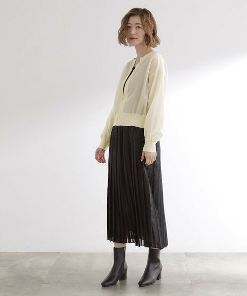 grove / グローブ レザーブルゾン・ジャケット | 軽やかに秋先取り　ブルゾン感覚で着られるカーディガン | 詳細2