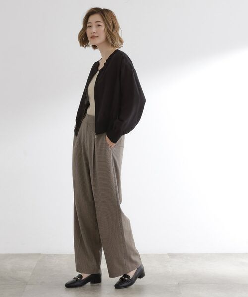 grove / グローブ レザーブルゾン・ジャケット | 軽やかに秋先取り　ブルゾン感覚で着られるカーディガン | 詳細6