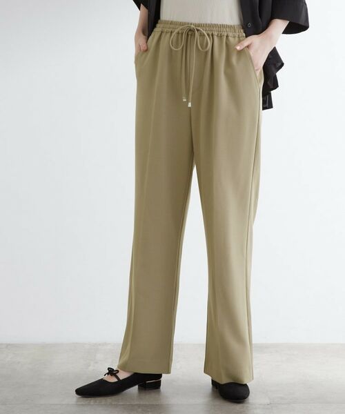 grove / グローブ パンツ | すっきりもリラックスも叶える ウエストイージー美脚フレアパンツ(カーキ(027))